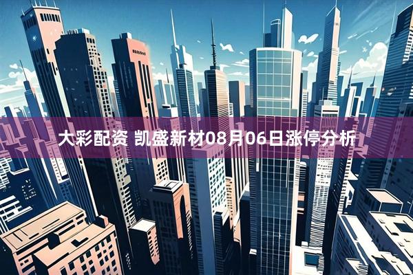大彩配资 凯盛新材08月06日涨停分析